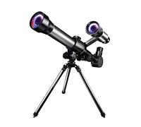 Telescopio da viaggio, rifrattore da 50 mm con mirino e treppiede Telescopio astronomico Miglior portatile, Telescopio per principianti Nero