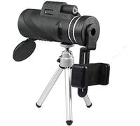 Telescopio h Power Telescopio, binocolo portatile Potente monoculare 40X60 HD con supporto per smartphone e treppiede solo per visione notturna da campeggio monoculare (tripod con morsetto a molla)