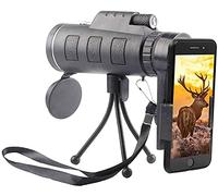 Telescopio HD, cannocchiale monoculare prisma ad alta potenza 40x60 con adattatore per smartphone supporto per treppiede per birdwatching, caccia, escursionismo e sport