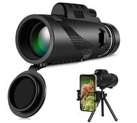 Telescopio High List 12 x 50 con adattatore per smartphone, treppiede, cinghia da polso - monocolo ad alta potenza, leggero telescopio monoculare per bird watching