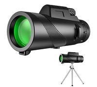 Telescopio High List 12 x 50 con adattatore per smartphone, treppiede, cinghia da polso - monocolo ad alta potenza, leggero telescopio monoculare per bird watching