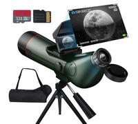 Telescopio intelligente, rifrattore professionale con messa a fuoco automatica, telescopi elettronici digitali portatili con fotocamera per astrofotografia 4K, doppio schermo interno ed esterno, per