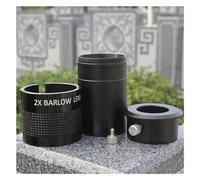 Telescopio Lente a specchio Barlow for telescopio 2 pollici 2X Extender Larghezza adattatore 1,25 pollici Pellicola verde 5P9953