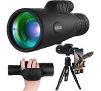Telescopio monoculare 10-30x50 HD monoculare con supporto per smartphone e treppiede, impermeabile per cellulare monoculare per animali selvatici, viaggi, segreto degli animali selvatici