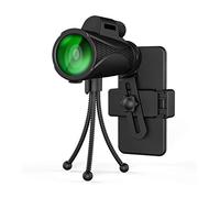 Telescopio monoculare 10x42, prisma FMC ad alta potenza HD BAK4 Lente monoculare compatto con visione chiara e debole, monoculare impermeabile con adattatore per smartphone e treppiede per il bir