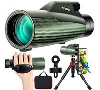 Telescopio monoculare 12 x 56 ad alta potenza con adattatore per smartphone, monocolo per adulti con prisma BAK4 e obiettivo FMC, adatto per bird watching, caccia, escursionismo, campeggio, fauna