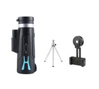 Telescopio Monoculare 12X50 Alimentato HD Con Supporto For Telefono Prisma BAK4 Impermeabile For Caccia, Campeggio, Escursionismo Chiaro Immagine(A)
