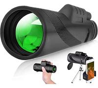 Telescopio monoculare 12X50, prisma BAK4 e cannocchiale monoculare FMC HD con supporto per smartphone e treppiede, impermeabile IPX7 per birdwatching, campeggio, concerti