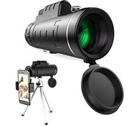 Telescopio monoculare, 40 × 60 ad alto ingrandimento Impermeabile BAK4 Prisma Monoculare bifocale palmare con supporto per smartphone Treppiede adatto per l'osservazione di viaggio di animal