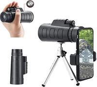Telescopio monoculare 40 x 60 HD, telescopio monoculare TeleHandy FMC BAK4, impermeabile, con staffa e treppiede, per arrampicata, birdwatching, concerti, calcio, gioco in viaggio