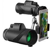 Telescopio monoculare 40x60 ad alta potenza IPX5 impermeabile a bassa luminosità con prisma BAK4, telescopio per smartphone con staffa e treppiede regolabile per telefono cellulare