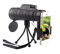Telescopio monoculare 40x60 BAK4 ad Alta Potenza, Impermeabile, con scarsa Illuminazione, Potente telescopio per Smartphone con Supporto per Smartphone e treppiede Regolabile