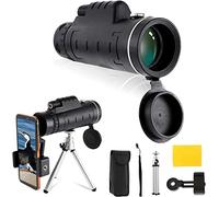 Telescopio monoculare 40x60, BAK4 HD Ottica Prisma Mirino monoculare a doppia messa a fuoco con Day & Low Scope con supporto per smartphone Treppiede regolabile