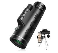 Telescopio monoculare 40x60 HD, telescopio monoculare impermeabile con supporto per smartphone e treppiede, super teleobiettivo zoom per adulti e bambini Cannocchiale monoculare, monoculare leggero