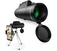 Telescopio monoculare 40x60, monoculare ad alte prestazioni e HD con supporto per smartphone e treppiede per l'osservazione degli uccelli, l'escursionismo, il campeggio