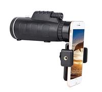 Telescopio Monoculare 40x60 Telescopio monoculare ad alta potenza con adattatore rapido per smartphone - Lente FMC antiappannamento impermeabile e prisma Bak4 per il birdwatching Raddoppia il com