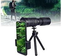 Telescopio Monoculare 4K 10-300X40Mm Zoom Telescopio Monoculare, Monoculare HD Ad Alta Potenza con Supporto Smartphone Treppiede Bak4 per Escursionismo Campeggio Viaggiare Little Surprise
