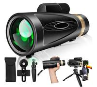 Telescopio monoculare 80 x 100 ad alta potenza con adattatore per smartphone, monocolo per adulti con prisma BAK4 e obiettivo FMC, adatto per bird watching, caccia, escursionismo, campeggio, fauna