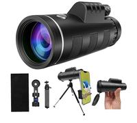 Telescopio monoculare, 80 x 100 HD, monoculare ad alta potenza per adulti con adattatore per smartphone, monocolo per caccia, fauna selvatica, bird watching, viaggi, campeggio, escursionismo