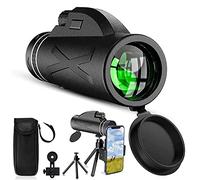 Telescopio monoculare 80x100 Prisma ad alta potenza Telescopio monoculare HD Dual Focus Cannocchiale portatile impermeabile antiappannamento con supporto for smartphone e treppiede for birdwatching Ca