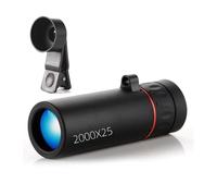 Telescopio monoculare ad alta definizione con supporto, mini telescopio portatile for cellulare, for campeggio all'aperto, caccia, birdwatching(Plus phone holder)