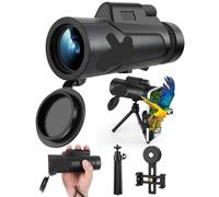 Telescopio monoculare ad alta potenza 12 x 50 con treppiede per smartphone, borsa portatile, ideale per bird watching, caccia, escursionismo, campeggio, visione ampia, con prisma BAK4 e tecnologia FMC