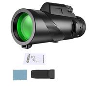 Telescopio Monoculare Ad Alta Potenza 80X100 Zoom A Lungo Raggio Prisma BAK4 Con Clip For Telefono Treppiede For Ambito Di Caccia Campeggio Esterno Oculare Potente E Ingrandimento(Black)
