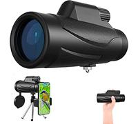 Telescopio monoculare ad alta potenza, zoom telescopio monoculare impermeabile 12x50 HD, binocolo monoculare con prisma BAK4 con supporto per smartphone e treppiede