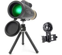 Telescopio monoculare ad Alto Zoom 12-16x50 con Lente prismatica BAK4 - Binocolo Portatile per Il Birdwatching, Include Adattatore per Smartphone e treppiede
