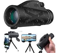 Telescopio monoculare alto 80x100 antiurto con supporto per smartphone treppiede impermeabile per birdwatching campeggio escursionismo concerto gioco con la palla monoculare bambini