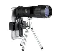Telescopio monoculare compatto retrattile 8-40x40 con zoom impermeabile Bak4 professionale HD in vetro ED treppiede e clip for telefono(With tripod)