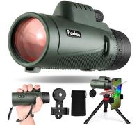 Telescopio monoculare con supporto per smartphone e treppiede aggiornato, 2025 BAK4 Prisma FMC Monoculari per adulti, HD cannocchiale monoculare per bird watching, escursionismo, concerto, campeggio