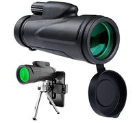 Telescopio monoculare con supporto per smartphone Treppiede per adulti Bambini, 12x50 HD Impermeabile Portatile Leggero con trasparente per birdwatching Caccia Escursionismo Viaggi Campeggio