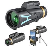 Telescopio monoculare con supporto per smartphone Treppiede per adulti Bambini, 18x62 HD BAK4 Prisma FMC Obiettivo monoculare portatile leggero con trasparente per caccia Escursionismo Birdwatching