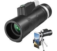 Telescopio monoculare con treppiede porta telefono per adulti Bambini, 10x42 HD Cannocchiale monoculare leggero impermeabile ad alta potenza con trasparente per escursionismo Birdwatching Vi