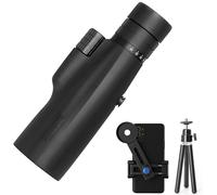 Telescopio monoculare HD 10 x 30 con staffa per smartphone, monoculare ad alta potenza con prisma BAK-4 e lente FMC monoculari per bird watching, osservare le stelle, campeggio, escursionismo