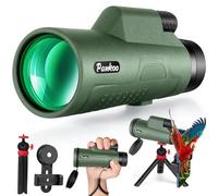 Telescopio monoculare HD 12 x 50 per adulti con adattatore per smartphone, treppiede, cinghia da polso - monocolo ad alta potenza dotato di grande prisma BAK4 e obiettivo FMC, adatto per bird watching