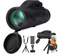 Telescopio monoculare HD 80x100, binocolo monoculare impermeabile per adulti con supporto per smartphone e prisma per treppiede, telescopio monoculare per Bird Watchi