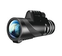 Telescopio monoculare HD 80X100 portatile con treppiede, clip for telefono cellulare, caccia, birdwatching, campeggio ed escursionismo(Beige)