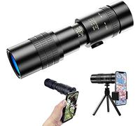 Telescopio monoculare monoculare 4k 10-300X40 ad alta potenza, telescopio monoculare HD impermeabile con supporto per smartphone e treppiede per gioco con la palla/visite turistiche/escursio