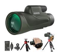 Telescopio monoculare per adulti 12x56 HD ad alta potenza con adattatore per smartphone, telescopio monoculare ad alta potenza con chiara visione in condizioni di scarsa illuminazione