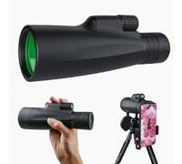 Telescopio monoculare per smartphone, 10-30 x 50, mini zoom ad alta potenza, monoculare per adulti e bambini, monocolo con cinturino da polso, regalo per guardare uccelli, caccia, viaggiare, stelle e