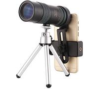 Telescopio monoculare per smartphone Zoom 8-24x30 Telescopio monoculare HD ad alta potenza Supporto per visione diurna e notturna ridotta Dotato di un supporto mobile stabile