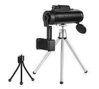 Telescopio monoculare portatile 40 x 60 zoom ottico con supporto per telefono cellulare professionale per adulti bird watching, viaggi all'aperto, visite turistiche, nero
