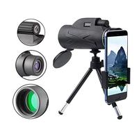Telescopio monoculare portatile 80 x 100 ad alta definizione con staffa telescopica in lega di alluminio, set di oculari da 18 mm, monoculare impermeabile per bird watching, campeggio, escursionismo,