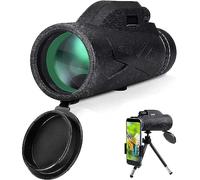 Telescopio monoculare portatile HD monoculare 80x100 Telescopio BAK4 Zoom Telescopio monoculare portatile con supporto per smartphone, regali per bambini