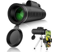 Telescopio monoculare, prisma BAK4 ad alta potenza 40 x 60 e FMC HD monoculare IPX5 impermeabile con supporto per smartphone e treppiede, per birdwatching su smartphone, campeggio, paesaggi naturali,