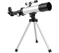 Telescopio monoculare, telescopio astronomico monoculare Professionale, Tubo rifrattore, cannocchiale telescopico monoculare + treppiede Portatile (Nero Argento)