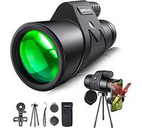 Telescopio monoculare, telescopio monoculare HD 12 × 42 Monocolo bifocale antiappannamento impermeabile con treppiede porta smartphone adatto per il birdwatching in campeggio
