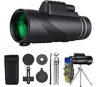 Telescopio monoculare Telescopio monoculare HD ad alta potenza 40x60 con supporto per smartphone e treppiede Monoculare impermeabile con telescopio per osservazione degli uccelli, campeggio, escursi
